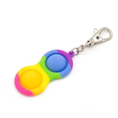 China Popular Key Chain Popoit Stir Toy Anti Stress Push Bubble Antiestres Sensory Squishy Relieve Stress Bag Kids Dangling Toys Brinque for sale