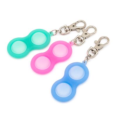 China People Toy Silicone Sensory Decompression Desktop Popular Puzzle Powder PopKeychain Bubble Rainbow Christmas Antistress GIF for sale