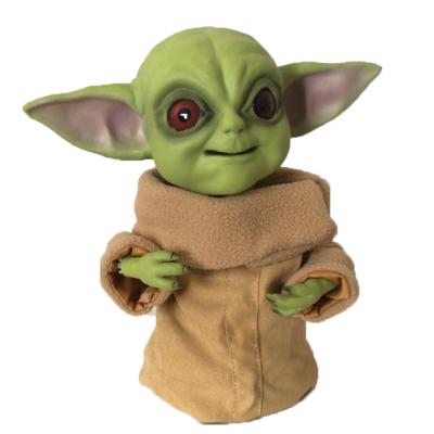 China StarWars Non-Toxic Eco-Friendly Grogu Animatronic Interactive Plush Toy Baby Yoda Sound and Motion Suits Vinyl Figure Toy for sale