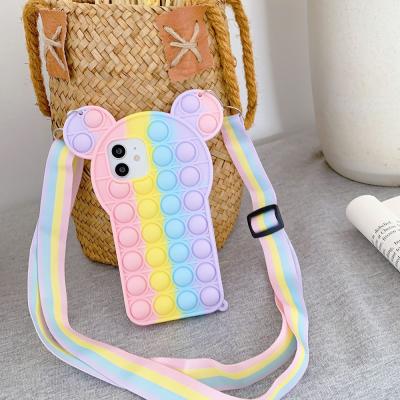 China Popular Hot Squid Game Popoit Push Bubble Silicone Case For iPhone 13 Pro Autism 12 11 X XS XR 8 7 Max Sensory Cover for sale