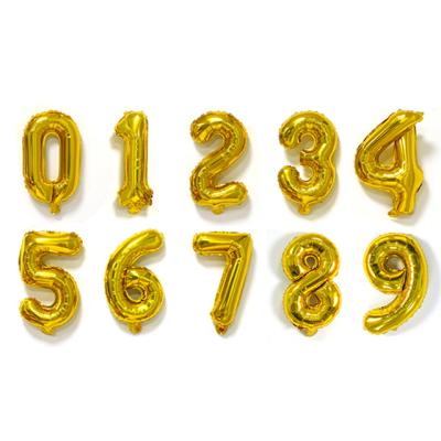 China Decoration Balloons Happy New Year Party Decoration Foil Number Balloons for sale