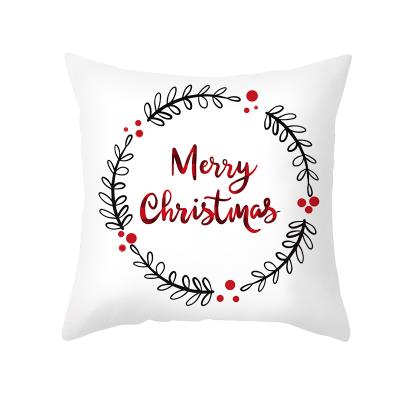 China Customized Santa Claus Cushion Cover Square Decorative Christmas Holiday Decor Pillow Case for sale