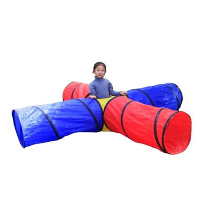 China Toy Wholesale Easy soft to set up fold outdoor and indoor camping four side children's tunnel toy tent for sale