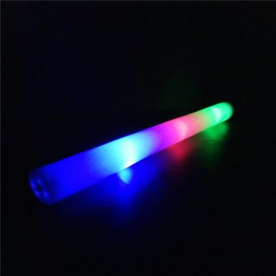 China Long Time Performance Logo Light Up Cheer Led Multicolor Foam Custom Glow Flashing Stick For Parties for sale