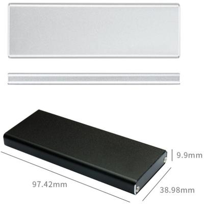 China SHUOLE SINGLE M.2 NGFF Hdd Case Aluminum Adapter Box M.2 2280 External SSD Enclosure Case for sale