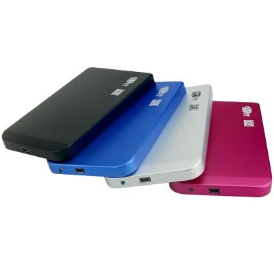 China Low MOQ Hard Disk Drive 2.5INCH Toolless Case Aluminum Aluminum Case Usb2.0 Sata Hdd External HDD Box for sale