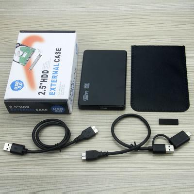 China ABS Factory Direct Supply SHUOLE 2.5inch USB 3.0 Hard Disk Drive 5GbPS Case SATA Hdd Enclosure With Cable for sale