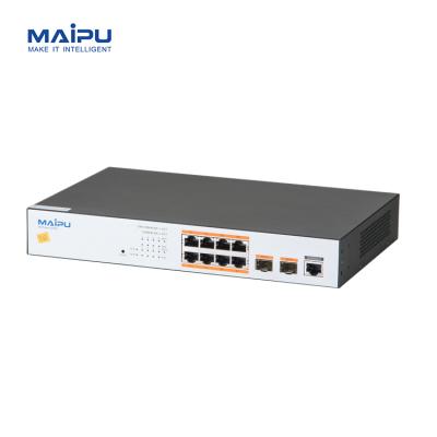 China LACP Maipu S2300-10TP-AC 8 Port Gigabit PoE PoE+ L2 Ethernet Network Access Switch 150W for sale