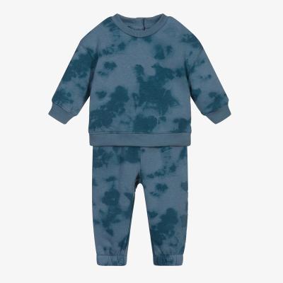 China Fashion\Comfortable\Durable Baby Boy Clothes Custom Pattern Babies Boys Dye Tie Fashion Clothing Sets Cotton Polyester Sweatshirt Toddler Boys Kids Jogger Set crew neck for sale