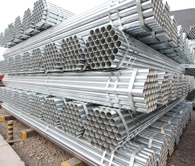 China Liquid Pipe Hot Dip Galvanized Round Steel Pipe / GI Pipe Galvanized Steel Pipe Galvanized Tube For Construction for sale