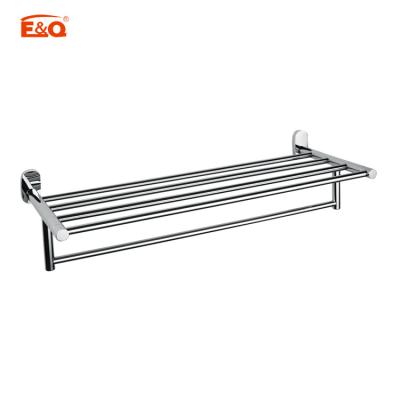 China Modern Bathroom Hardware Set 304 Stainless Steel Towel Rack Black Stainless Steel Bath Towel Rack for sale