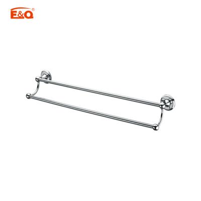 China Manufacturer Wholesale Stainless Steel Modern Double Towel Rack For Hotel Bathroom for sale