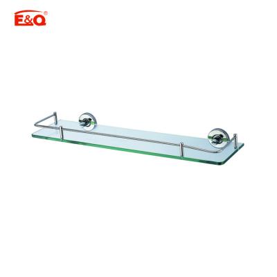 China Good Price Custom Bathroom Wall Mount Wall Mounted Type Floating Stainless Steel Glass Shelf for sale