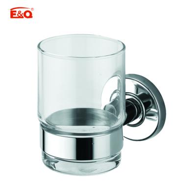 China Modern Toothbrush Holder Cup Holder Bathroom Accessories Tumbler Holder With Glass Single Cup for sale