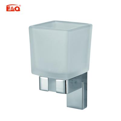 China Best Selling Modern Bathroom Frosted Glass Single Cup Toothbrush Holder for sale