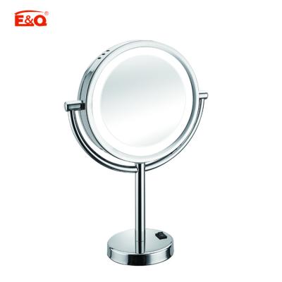 China Lighted Modern Style Beauty Makeup Mirror Desktop Travel Portable Makeup Mirror With LED for sale