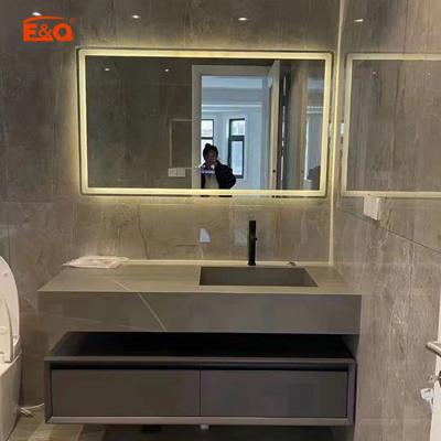 China Modern Design Bathroom Integral Mirror Illuminated Smart Led Mirror For Hotel for sale