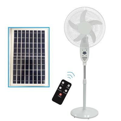 China 16 Inch Outdoor Floor Charging Remote Control and Outdoor Solar Fan Indoor Backup Vertical Solar Panel Fan for sale