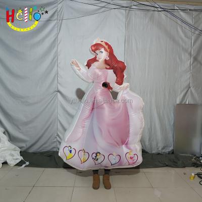 China event & Party Supplies Custom Giant Inflatable Advertising/Inflatable Cartoon Princess Walking Costume for sale