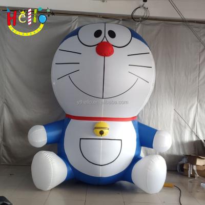 China Hot Sale PVC Inflatable Cat Mascot Jingle Inflatable Doraemon Blue Cat Inflatable Cartoon Model Model for sale