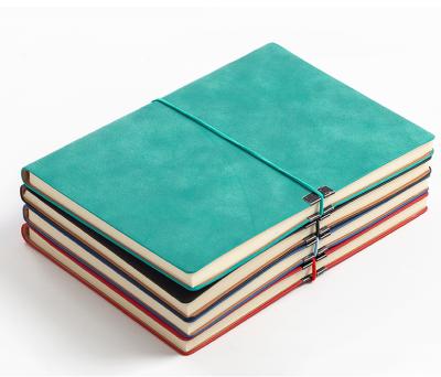 China Factory Wholesale Softcover PU Leather Diary Notebook Program Agenda With Horizontal Elastic Band for sale