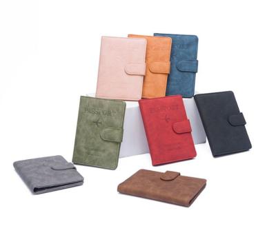 China Wholesale High Quality NATIONAL Passport Holder with Leather Passport Pocket Holder PU Leather Buckle Holder for sale