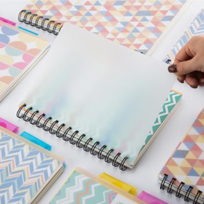 China Plastic Cover Wire-O Journal with Index Colorful PVC/PP Factory Wholesale Plastic Wire-O Cover Spiral Notebook Cover Journal with Index colored pvc for sale