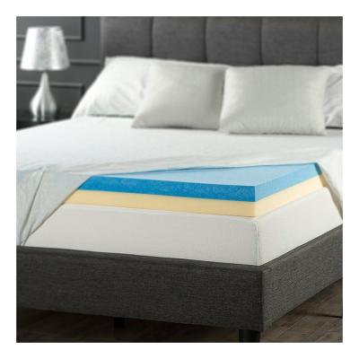 China Foldable Hot Sales Wholesale Cool Comfy Gel Memory Foam Mattress Topper for sale