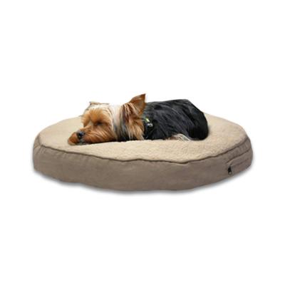 China Eco-Friendly Travel Plush Cheap Portable Indestructible Round Dog Calming Bed for sale