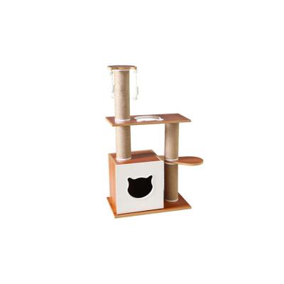 China Medium House Cat Toy Climbing Tree New Style Viable Sensitive Plastic Wood for sale