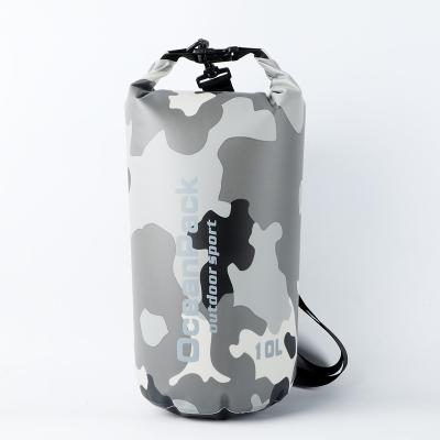 China 500D PVC tarpaulin (can be customized) INSTOCK manufacturer Can be Customized Waterproof Camouflage Dry Bag Camouflage Ocean Pack Backpack Dry Bag for sale