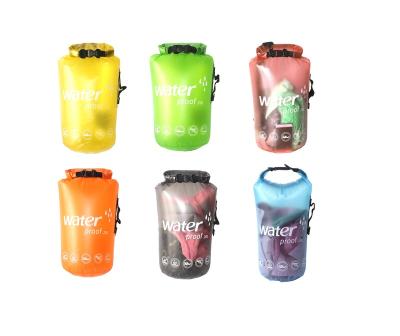 China Outdoor Accessories Waterproof 0.3mm Jelly Cute Color Transparent Dry PVC Lightweight Bag for sale