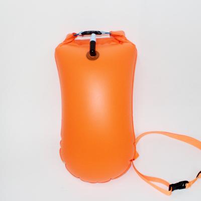 China Waterproof Lightweight Swim Buoy Dry Bag Safety Waterproof Float Keep Dry Gear For Open Water Boating Kayaking Orange Swim Buoy for sale