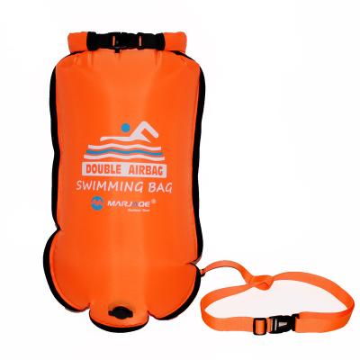 China Custom Logo Swimming Buoy Bag Lightweight OEM ODM Drift PVC Airbag Nylon Waterproof Double Bag Swimming Buoy Bag for sale