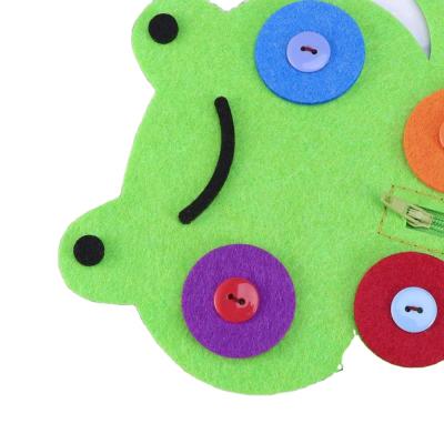 China Cartoon Toy Felt Busy Board for Toddlers Basic Skills Activity Board Learn to Dress Board for sale