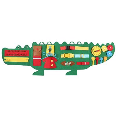 China Let the children learn and practice the skills Amazon crocodile essential dress-up design learning board children felt busy board activity board for sale