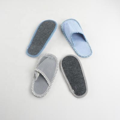 China OEM Comfortable Custom Men Women Slippers Indoor Home Use Guest Soft Felt Disposable Indoor Slipper for sale