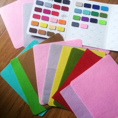 China DIY Art Craft Felt Fabric Material Colorful 2mm Thick Viable Needled Nonwoven Felt Sheets for sale