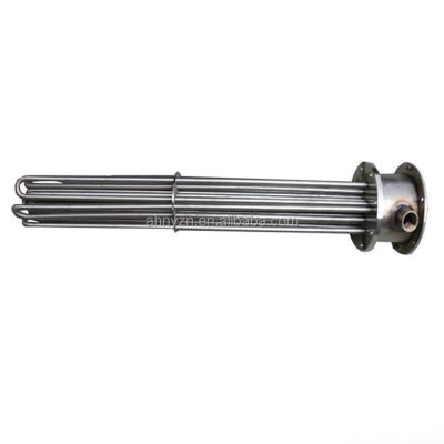 China Rapid Flange Water Heater Element 48v Heavy Oil Bitumen Refined Petroleum SUS304 Stainless Steel DT SUS304 Tubular Heater 1500w Preheating With Probe Tube For Boiler Heating for sale