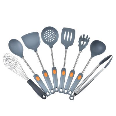 China Environmentally Viable High Quality Colorful Amazon Spatula Non Stick Cookware Stick Kitchen Silicone Accessories Set for sale