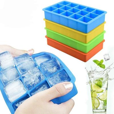 China Sustainable Easy Release 2022 Food Grade Ice Cream Freezing Square Molds Custom Silicone 3D Ice Cream Molds Making Set for sale