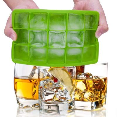 China 2022 Viable Colorful Unique Custom Square Gel Ice Mold Food Grade Silicone Ice Cube Trays Mold Silicone for sale