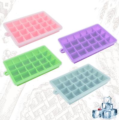 China Custom Food Ice Tray Mold Non Leaking Stick Free Reusable Eco Friendly Sustainable Foldable Ice Mold Square for sale