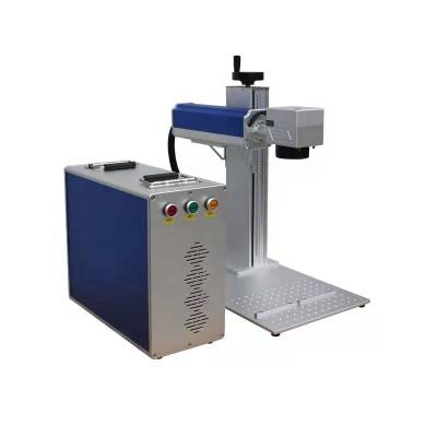 China 20W 30W 50W Air Cooled Slide Workbench Fiber Laser Marking Machine Price For Plastic Jewelry Metal Ring Marking for sale