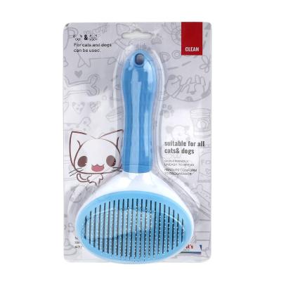 China Sustainable DIVTOP Self Cleaning Dog Grooming Pet Bathing Sink Stainless Steel Pet Cleaning Tools Gray Pink Blue Pet Grooming Comb. for sale