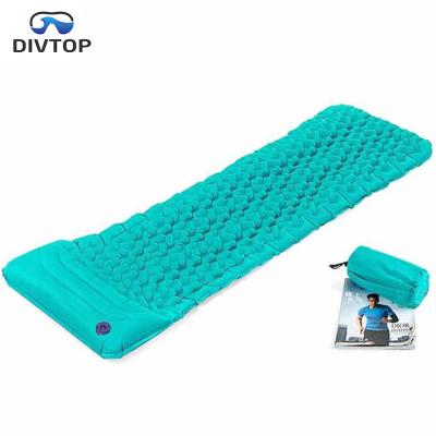 China Ultralght Best Army Ultralight Self Inflating Mat Cot Mattress Inflatable Sleeping Bag Protection With Pillow for sale