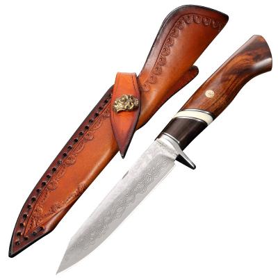 China Wholesale Non-changeable Damascus Knife For Hunting Knives With Combat Knife for sale