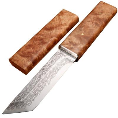 China Wholesale OEM Damascus Non-changeable Steel Knife For Outdoor Knife With Camping Knife for sale