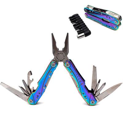 China Wholesale MULTI FUNCTIONAL Folding Pliers Wholesale Multi Functional Pliers Multi Color Titanium Stainless Steel Army Survival Tools Knife Tool for sale