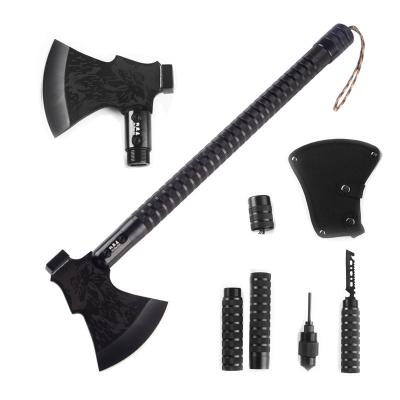 China Traditional Viking Ax NaZhaoSen V-K Multitool Ax Hatchet With Hammer Traditional Viking Axes Nylon Sheath Best Camping Ax Survival for sale